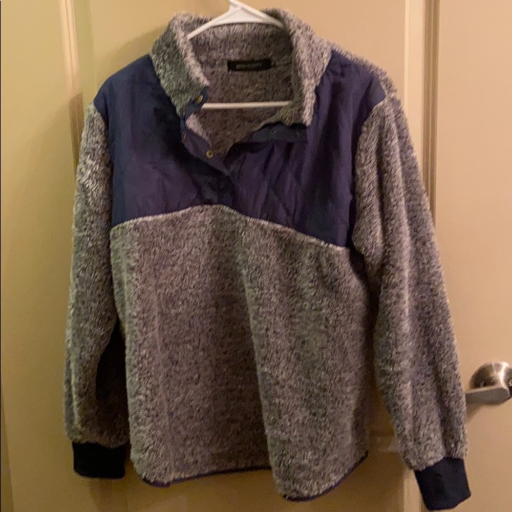 Sherpa quarter button up pullover